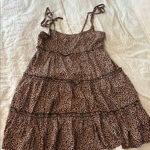 Leopard Print Tiered Dress